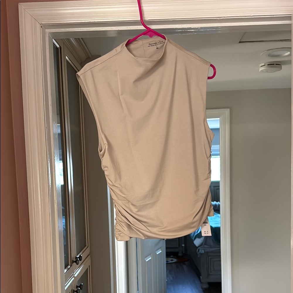 Abercrombie Paloma Sleeveless Taupe Top